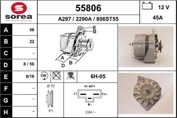 EAI 55806 - Генератор autospares.lv
