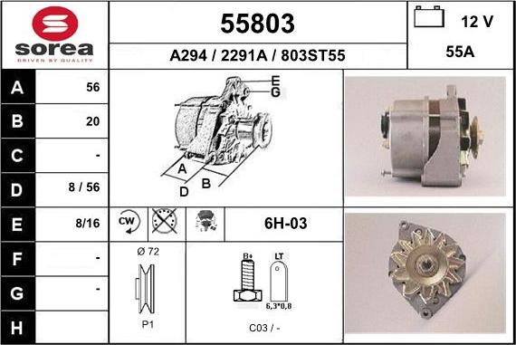 EAI 55803 - Генератор autospares.lv