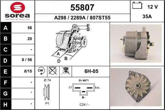 EAI 55807 - Генератор autospares.lv