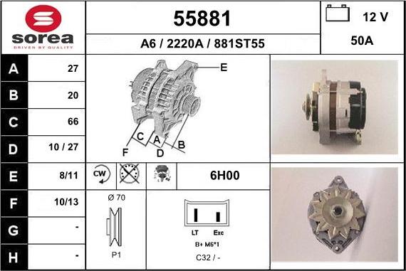 EAI 55881 - Генератор autospares.lv
