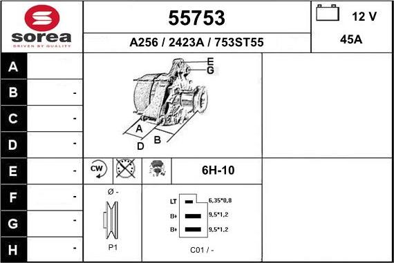 EAI 55753 - Генератор autospares.lv