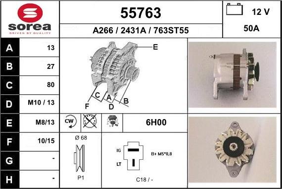 EAI 55763 - Генератор autospares.lv