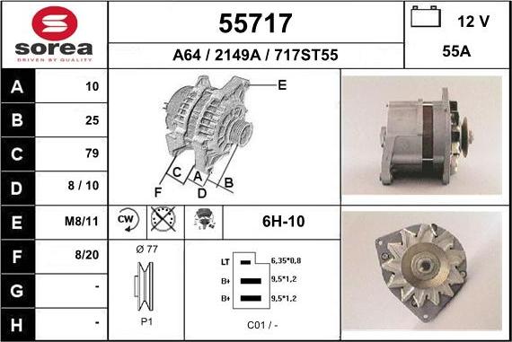 EAI 55717 - Генератор autospares.lv