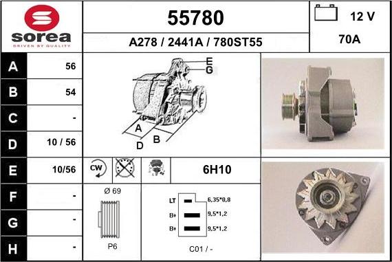 EAI 55780 - Генератор autospares.lv