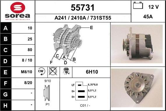 EAI 55731 - Генератор autospares.lv