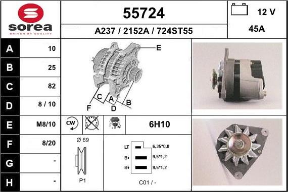 EAI 55724 - Генератор autospares.lv