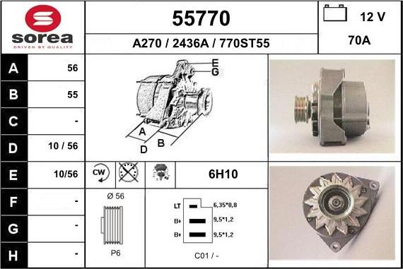 EAI 55770 - Генератор autospares.lv