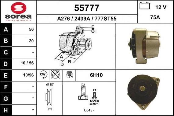 EAI 55777 - Генератор autospares.lv