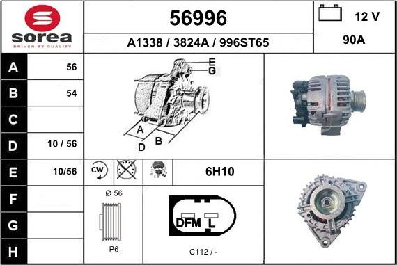 EAI 56996 - Генератор autospares.lv