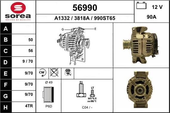 EAI 56990 - Генератор autospares.lv