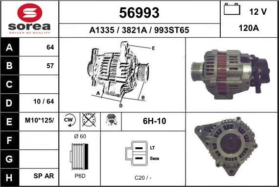 EAI 56993 - Генератор autospares.lv