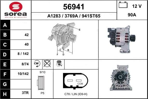 EAI 56941 - Генератор autospares.lv