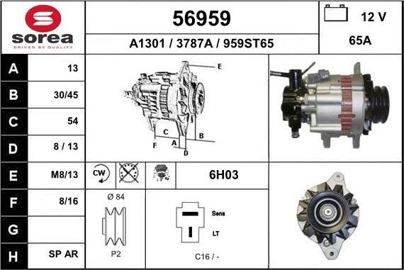 EAI 56959 - Генератор autospares.lv