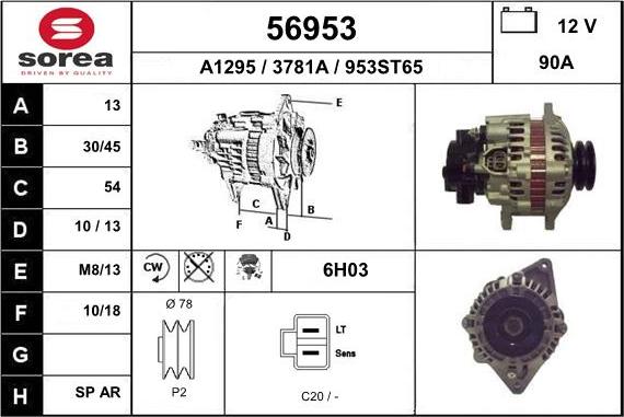 EAI 56953 - Генератор autospares.lv