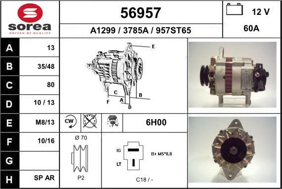 EAI 56957 - Генератор autospares.lv