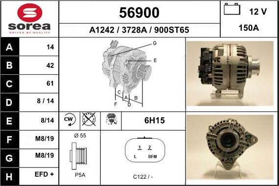 EAI 56900 - Генератор autospares.lv