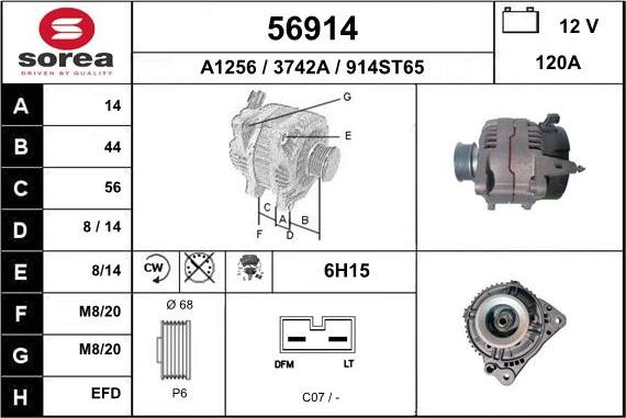 EAI 56914 - Генератор autospares.lv