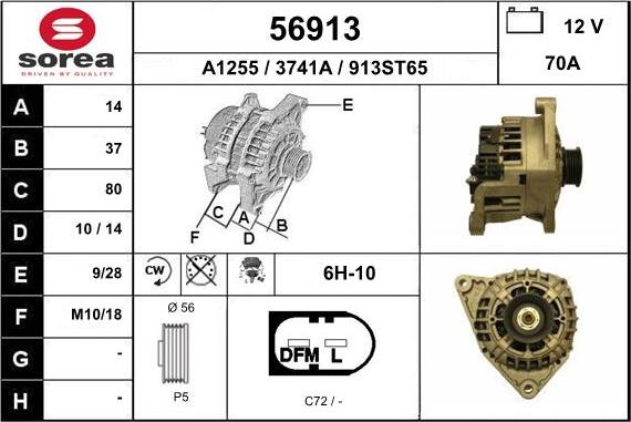 EAI 56913 - Генератор autospares.lv