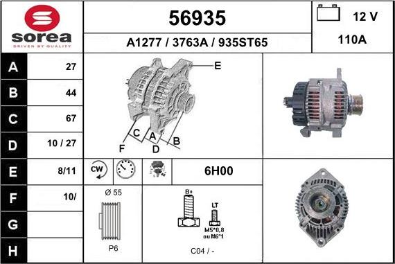 EAI 56935 - Генератор autospares.lv