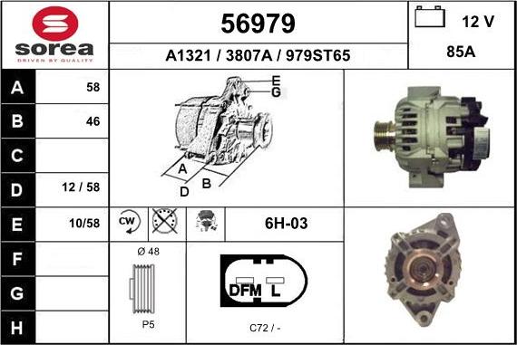 EAI 56979 - Генератор autospares.lv