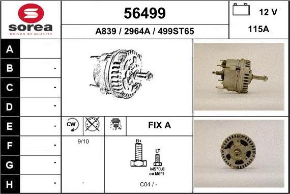 EAI 56499 - Генератор autospares.lv