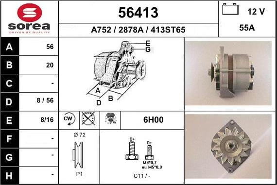 EAI 56413 - Генератор autospares.lv