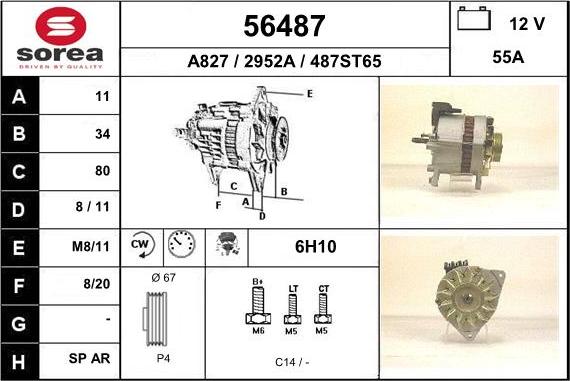 EAI 56487 - Генератор autospares.lv