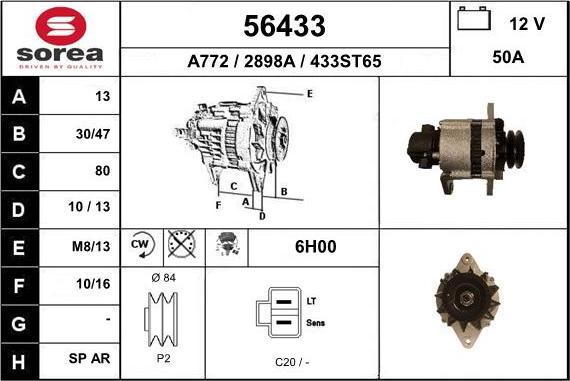 EAI 56433 - Генератор autospares.lv