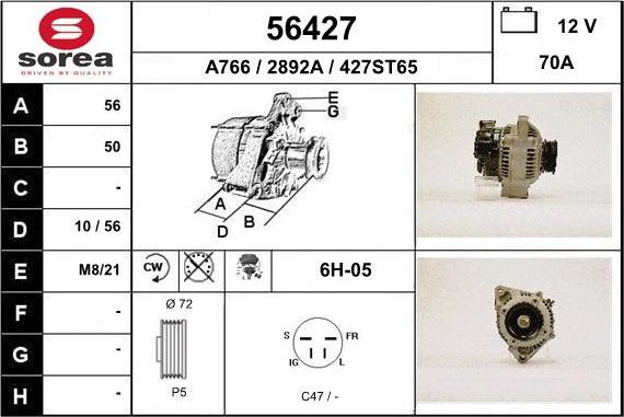 EAI 56427 - Генератор autospares.lv