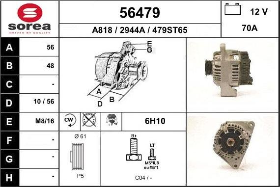 EAI 56479 - Генератор autospares.lv