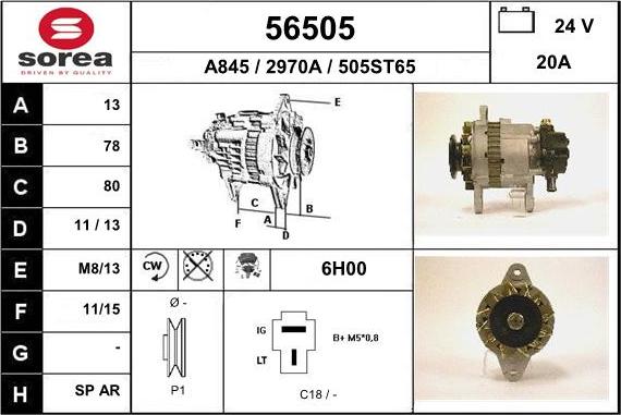 EAI 56505 - Генератор autospares.lv