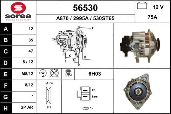 EAI 56530 - Генератор autospares.lv