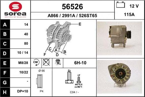 EAI 56526 - Генератор autospares.lv