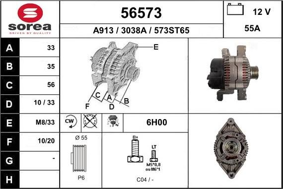 EAI 56573 - Генератор autospares.lv