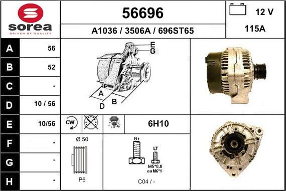 EAI 56696 - Генератор autospares.lv