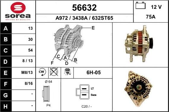 EAI 56632 - Генератор autospares.lv