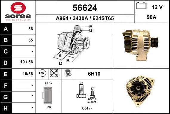 EAI 56624 - Генератор autospares.lv