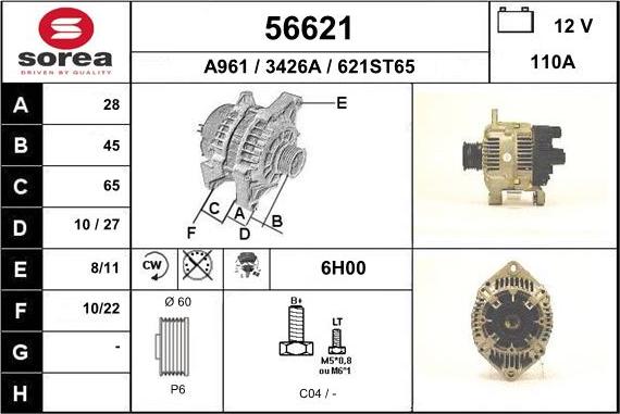 EAI 56621 - Генератор autospares.lv