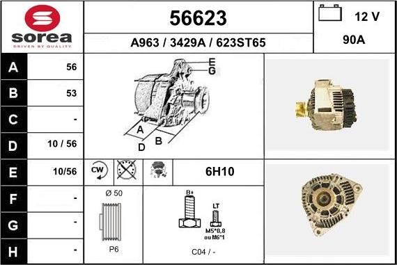 EAI 56623 - Генератор autospares.lv