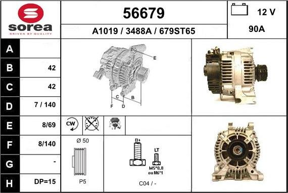 EAI 56679 - Генератор autospares.lv