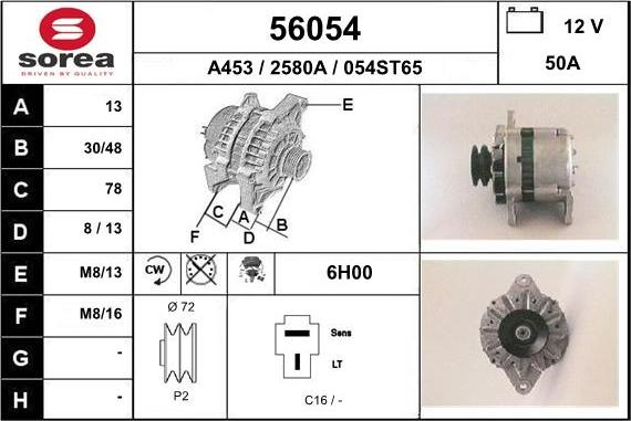 EAI 56054 - Генератор autospares.lv