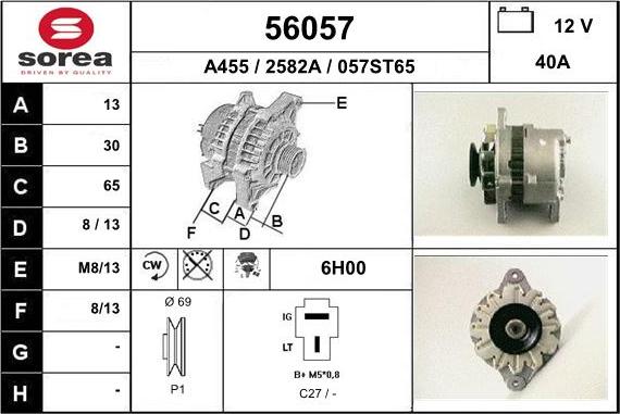 EAI 56057 - Генератор autospares.lv