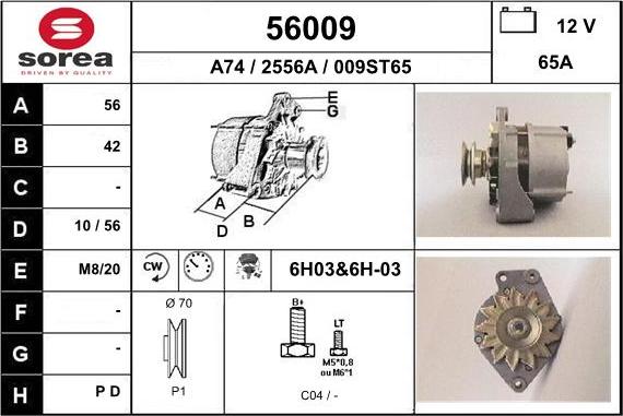EAI 56009 - Генератор autospares.lv