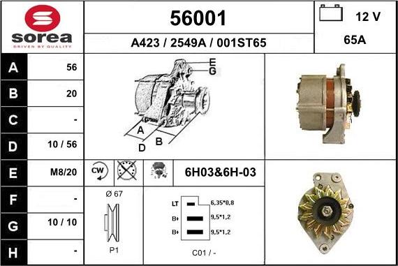 EAI 56001 - Генератор autospares.lv