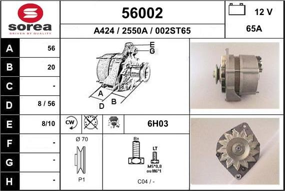 EAI 56002 - Генератор autospares.lv