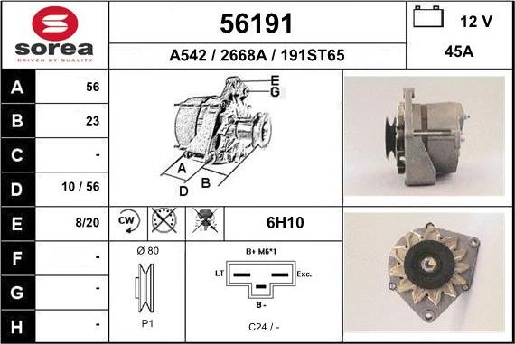 EAI 56191 - Генератор autospares.lv