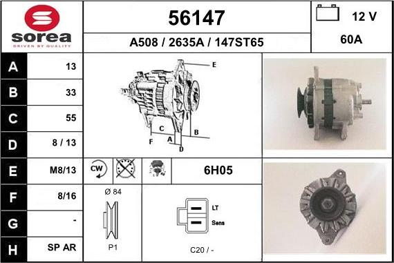 EAI 56147 - Генератор autospares.lv