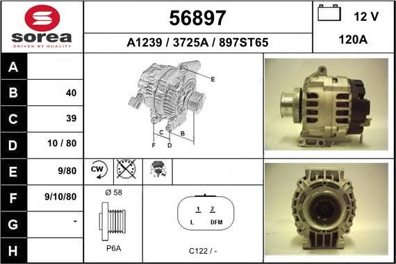 EAI 56897 - Генератор autospares.lv