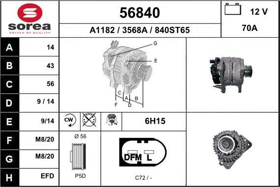 EAI 56840 - Генератор autospares.lv