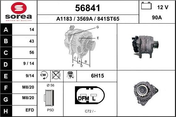 EAI 56841 - Генератор autospares.lv